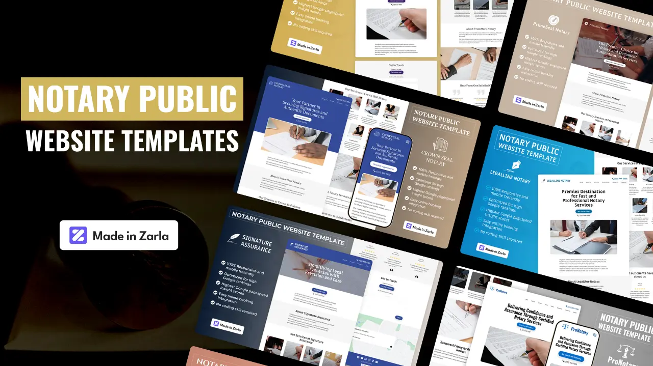 Free website templates for mobile and remote online notaries